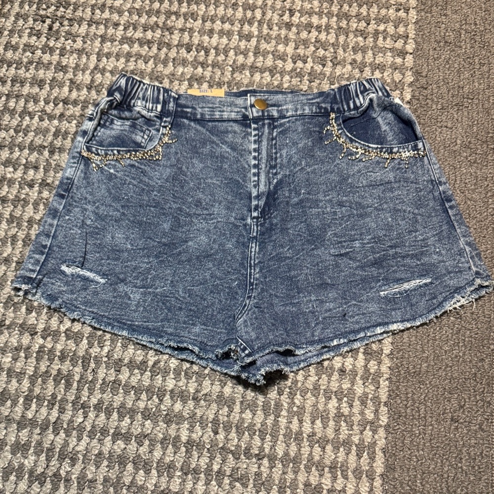 NWT Jolie & Joy Denim Women's Shorts with Embellishments